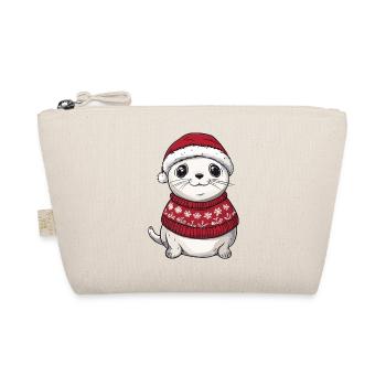 Seal Animal Christmas - Organic Pouch - nature - Front