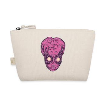 Pink Alien Face Pop Art - Organic Pouch - nature - Front