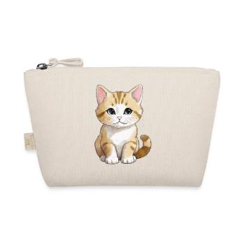 Sitting Cat - Bio-Täschchen - Natur - Vorne