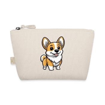 Corgi Dog Comic Cute - Organic Pouch - nature - Front