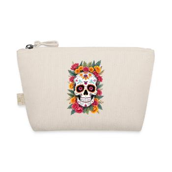 Mexican skull sugar skull calavera flowers - Organic Pouch - nature - Front