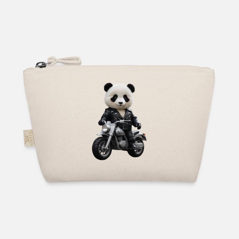 Biker Panda Bio-Täschchen