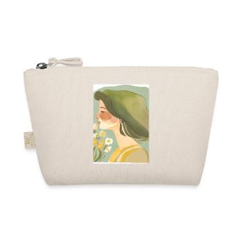 Art minimaliste | Femme au portrait vert - Trousse biologique - nature - Devant