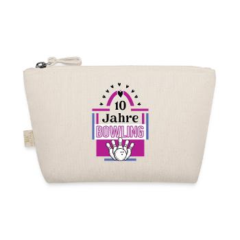 10 Jahre Bowling Jubiläum Bowlingspielerin 10th - Bio-Täschchen - Natur - Vorne