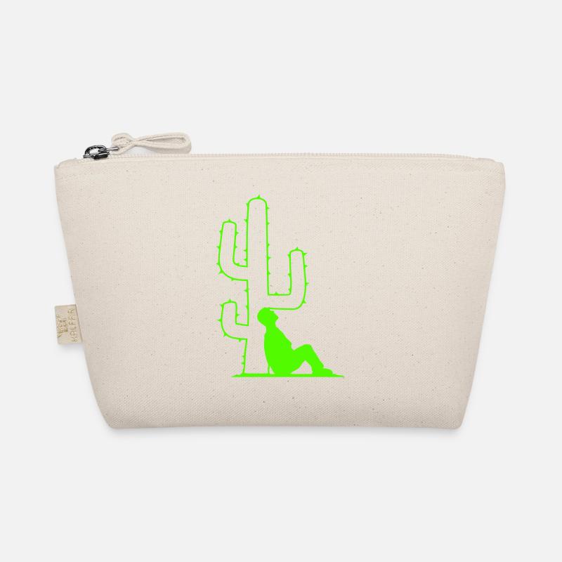 cactus relaxing leaning man resting sleeping Organic Pouch