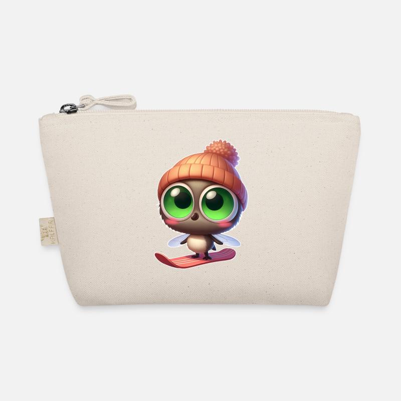 Süße Mücke Snowboard Comic Winterspaß Bio-Täschchen