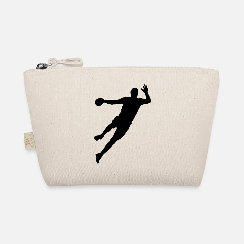 Handball Spieler Sprungwurf Geschenk - Bio-Täschchen - Natur