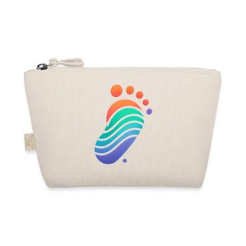 Colorful 10k Shoe Footprint Design - Organic Pouch - nature - Front