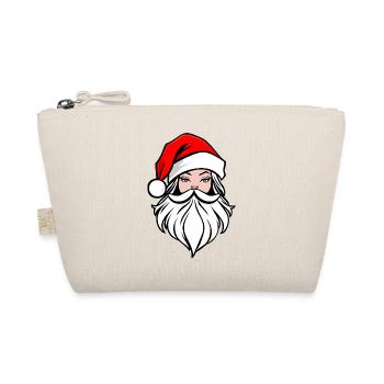 weihnachtsfrau Weihnachten female mrs. santa clara - Bio-Täschchen - Natur - Vorne