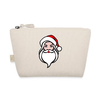 weihnachtsfrau Weihnachten female mrs. santa clara - Bio-Täschchen - Natur - Vorne