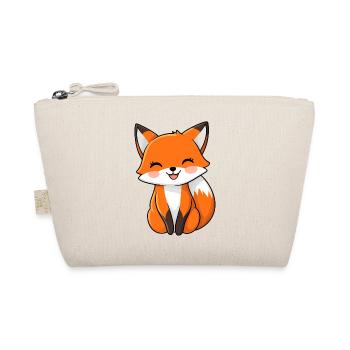 Cute and Happy Fox in Cartoon Style - Organic Pouch - nature - Front