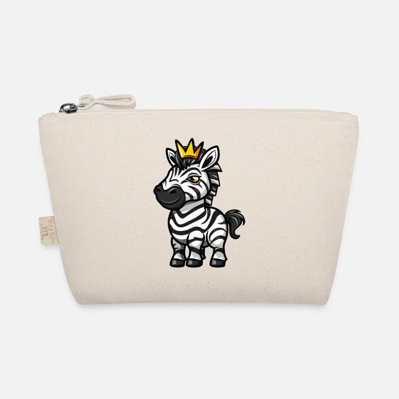 Zebra Cartoon Krone Bio-Täschchen