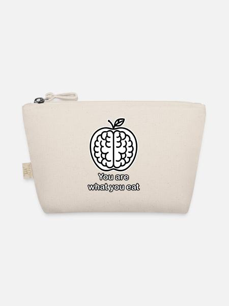 Apple Brain - You are what you eat design - Organic Pouch - nature - Front