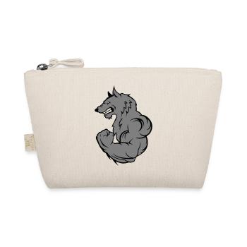 Strong Wolf - Organic Pouch - nature - Front