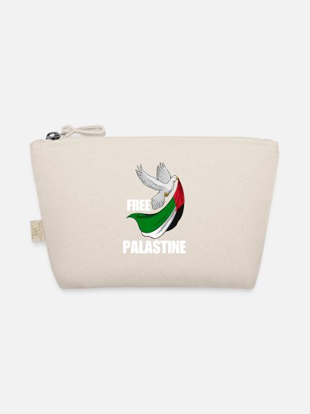 Free Palestine Design – Déclaration pour la paix - Trousse biologique - nature - Devant