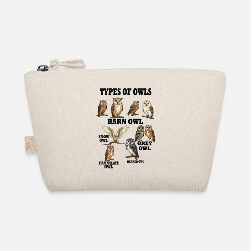 Arten von Eulen Bildungssammlung Niedliche Eule 2025 Bio-Täschchen