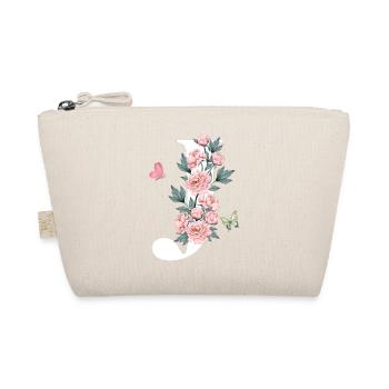 Letter j Pink Flowers - Organic Pouch - nature - Front