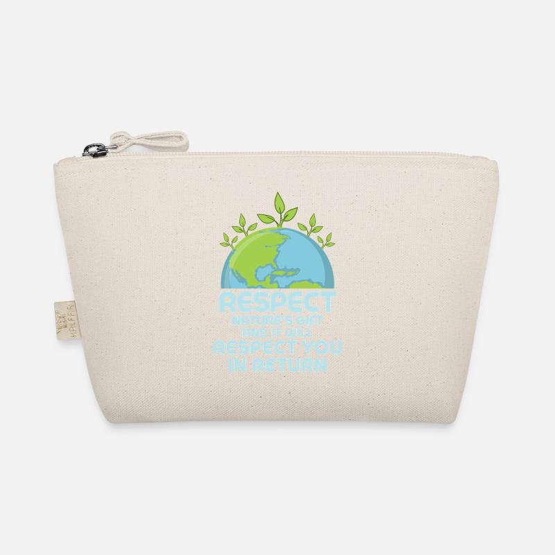 Respect Nature's Gift Planet Environmental Earth D - Bio-Täschchen - Natur