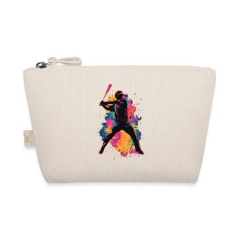 Bunter Baseball Spieler - Bio-Täschchen - Natur - Vorne
