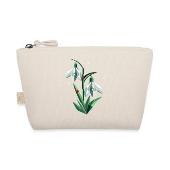Two snowdrops with ladybugs - Organic Pouch - nature - Front