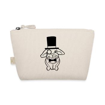 Mr. Bunny Gentleman Chapeau haut de forme Monocle Lunettes - Trousse biologique - nature - Devant