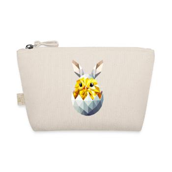 Poussin de Pâques géométrique en oeuf avec oreilles de lapin - Trousse biologique - nature - Devant
