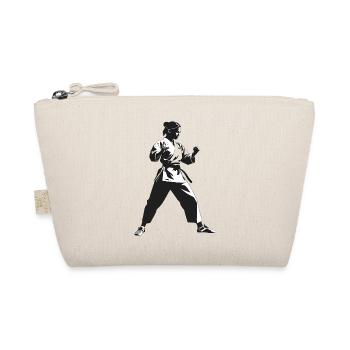 Karate Girl Fighter - Martial Arts Sports Sticker - Organic Pouch - nature - Front