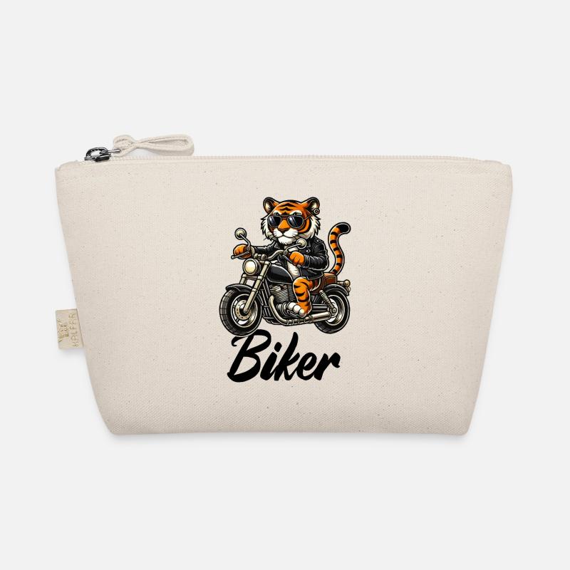 Motorrad Tiger Comic Biker Bio-Täschchen