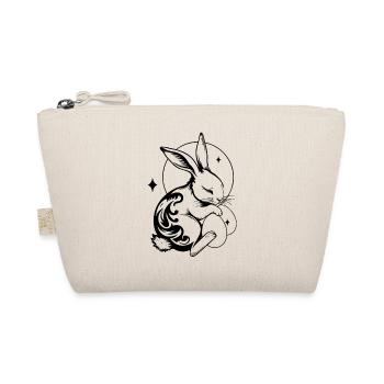 Sleeping Easter Bunny with Tribal and Eggs - Organic Pouch - nature - Front