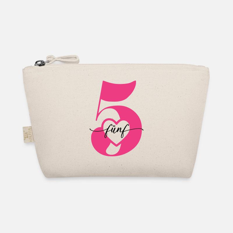 Chiffre cinq 5 avec cœur Trousse biologique