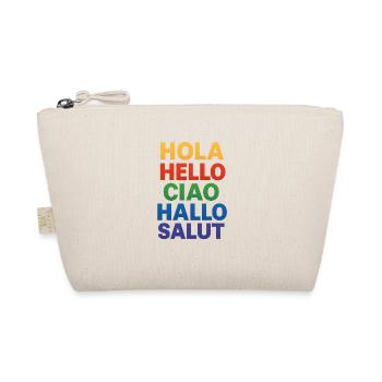 HOLA HELLO CIAO HALLO SALUT - Organic Pouch - nature - Front