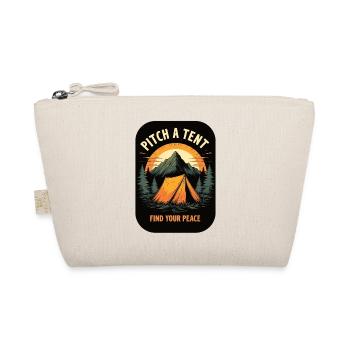 Camping - Pitch a tent, find your peace - Organic Pouch - nature - Front