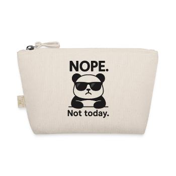 NOPE. Not today. – Panda Design mit Sonnenbrille - Bio-Täschchen - Natur - Vorne