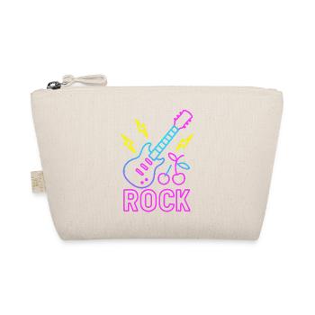Neon Rock Vibes – Buntes Gitarren-Design - Bio-Täschchen - Natur - Vorne