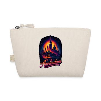 Amsterdam Capital Netherlands Holland Gift - Organic Pouch - nature - Front