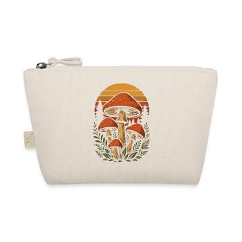 Forest mushrooms in retro style – nature illustration - Organic Pouch - nature - Front