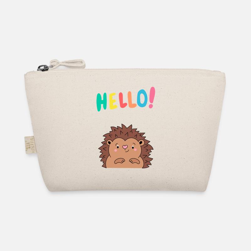 Niedlicher Igel sagt Hallo - Geschenkidee - Baby - Bio-Täschchen - Natur