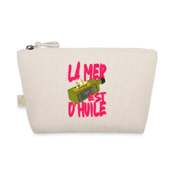 Calm sea, Mediterranean pop art, French saying - Organic Pouch - nature - Front