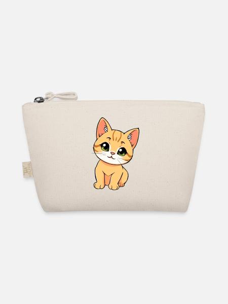Cute cat - Organic Pouch - nature - Front