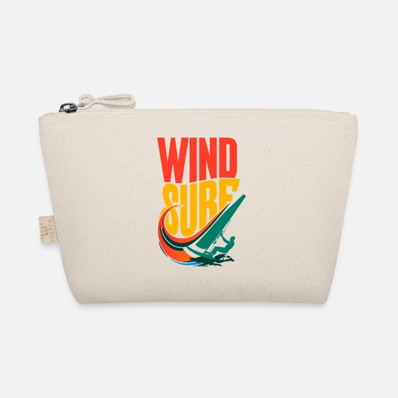 Lebendiges Pop-Art-Windsurf-Design - Bio-Täschchen - Natur