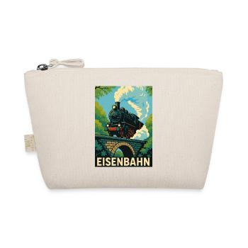 Railway Bridge Forest Steam Locomotive Train Children - Organic Pouch - nature - Front