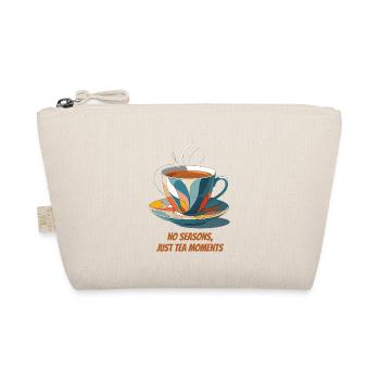Colorful tea cup with lettering - Organic Pouch - nature - Front