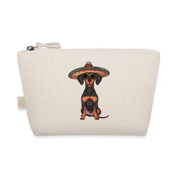 Dobermann Hund Lustig Sombrero - Bio-Täschchen - Natur - Vorne