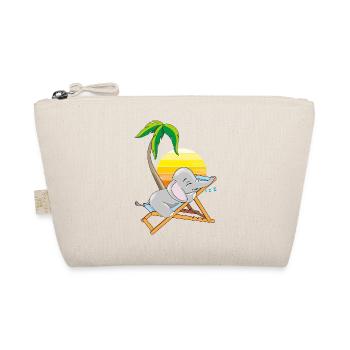 Sleeping baby elephant under the palm tree - Organic Pouch - nature - Front
