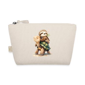 Sloth and Turtle on holiday 2 🦥🐢 - Organic Pouch - nature - Front