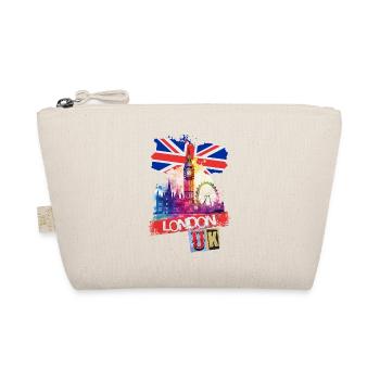 London England City Skyline Big Ben Colorful Splash - Organic Pouch - nature - Front