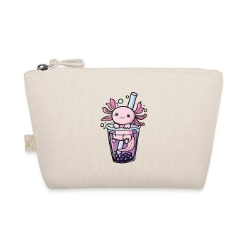 Axolotl Bubble Tea Kawaii Cute Amphibian - Organic Pouch - nature - Front