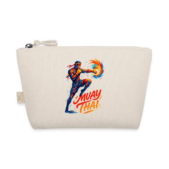 Muay Thai Thaiboxen Kickboxen Boxer Geschenk - Bio-Täschchen - Natur - Vorne