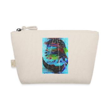 Abstract portrait in vivid colors - Organic Pouch - nature - Front