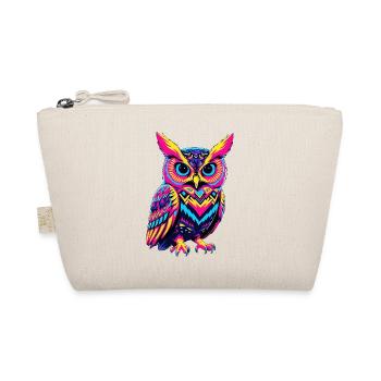 Neon Owl Motif for Trendy Clothing - Organic Pouch - nature - Front